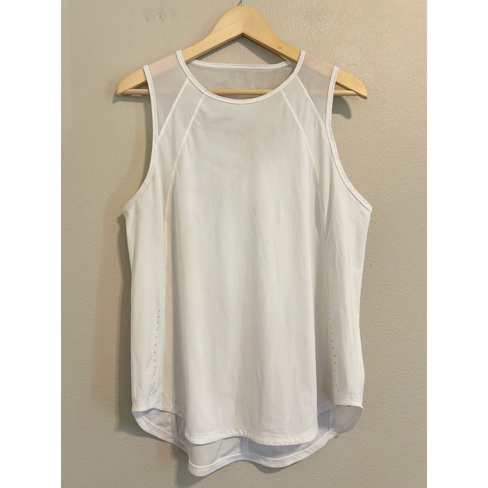 Lululemon women's white Align Hip-Length Racerback sculpt Tank Top 12 - Picture 4 of 7